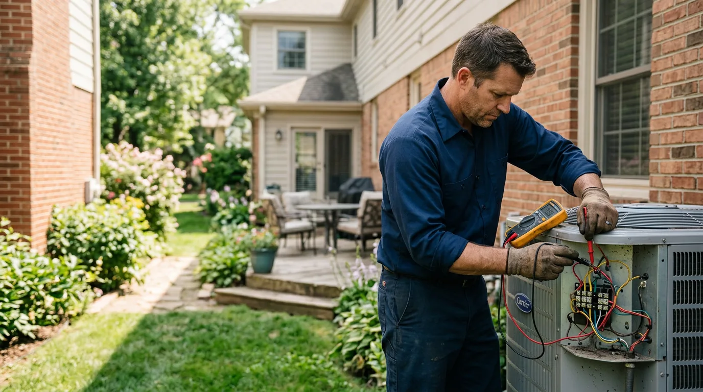 HVAC technician working near Harris, MO